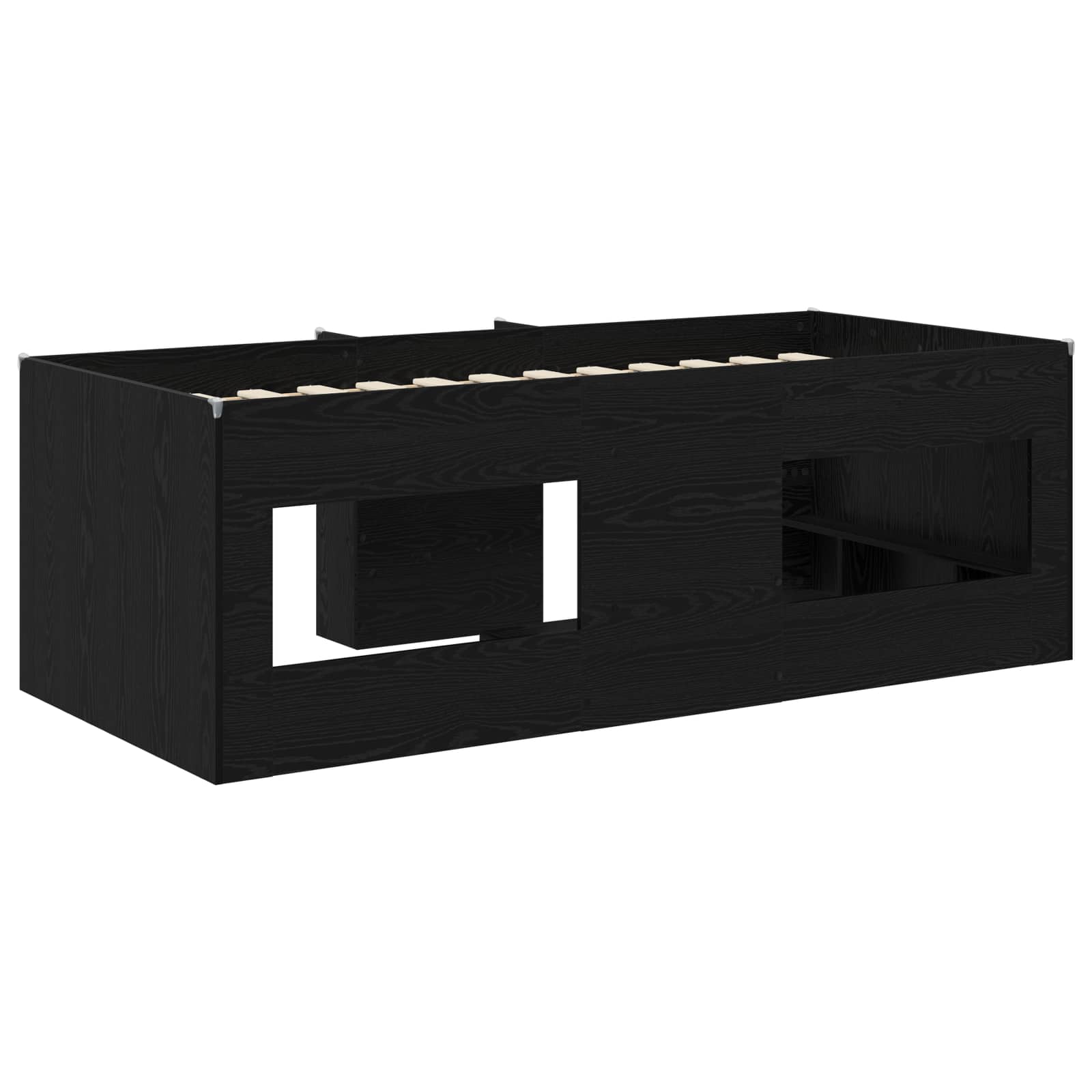 Kreveta za visoko spavanje djece 2 pcs Crni hrast 90 x 200 cm