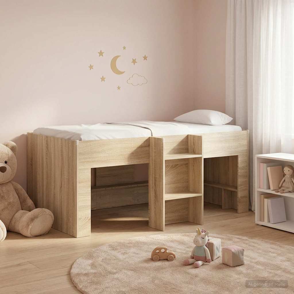 Kreveta za visoko spavanje djece 2 pcs Sonoma Konstruirano drvo