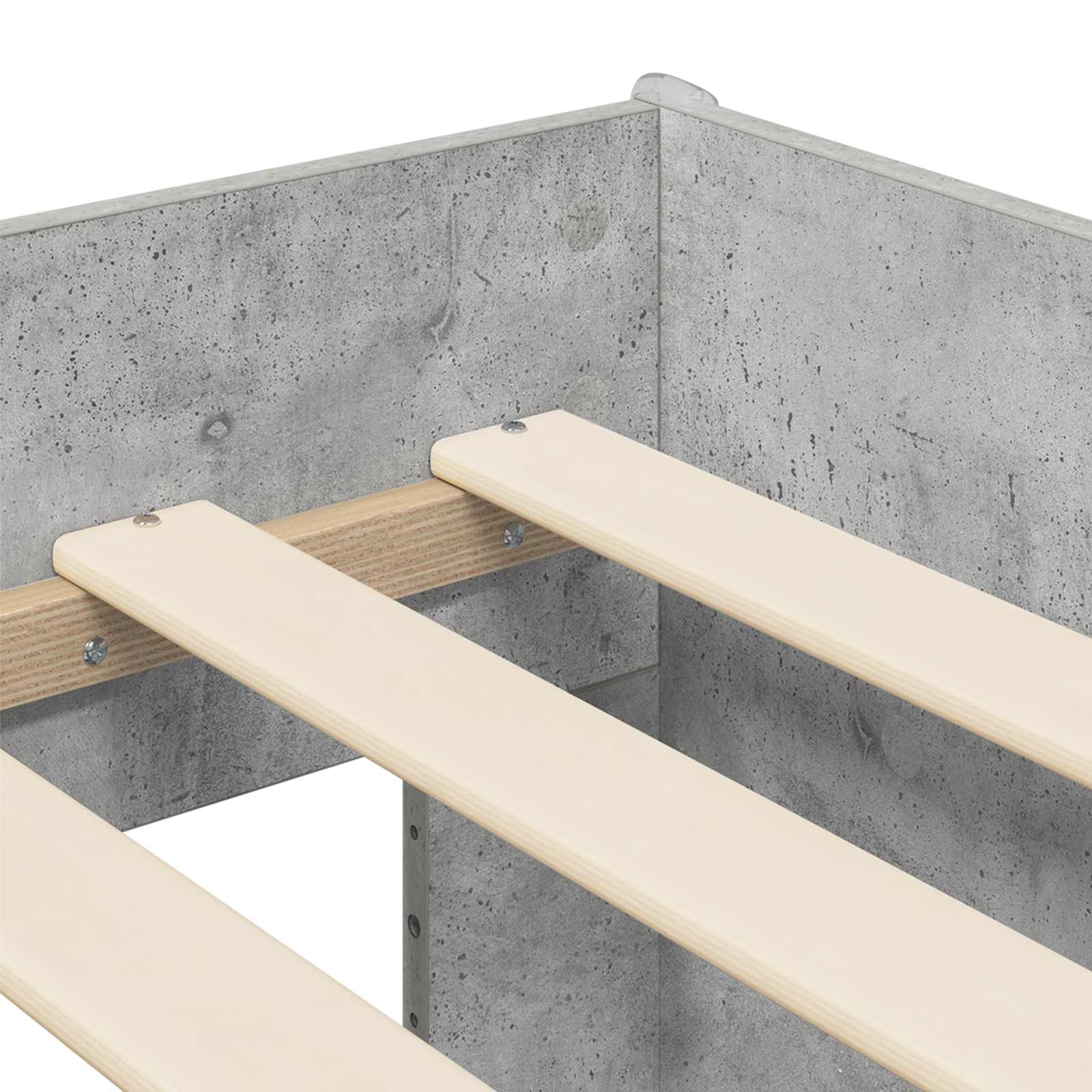 Kreveta za visoko spavanje djece 2 pcs Beton Konstruirano drvo