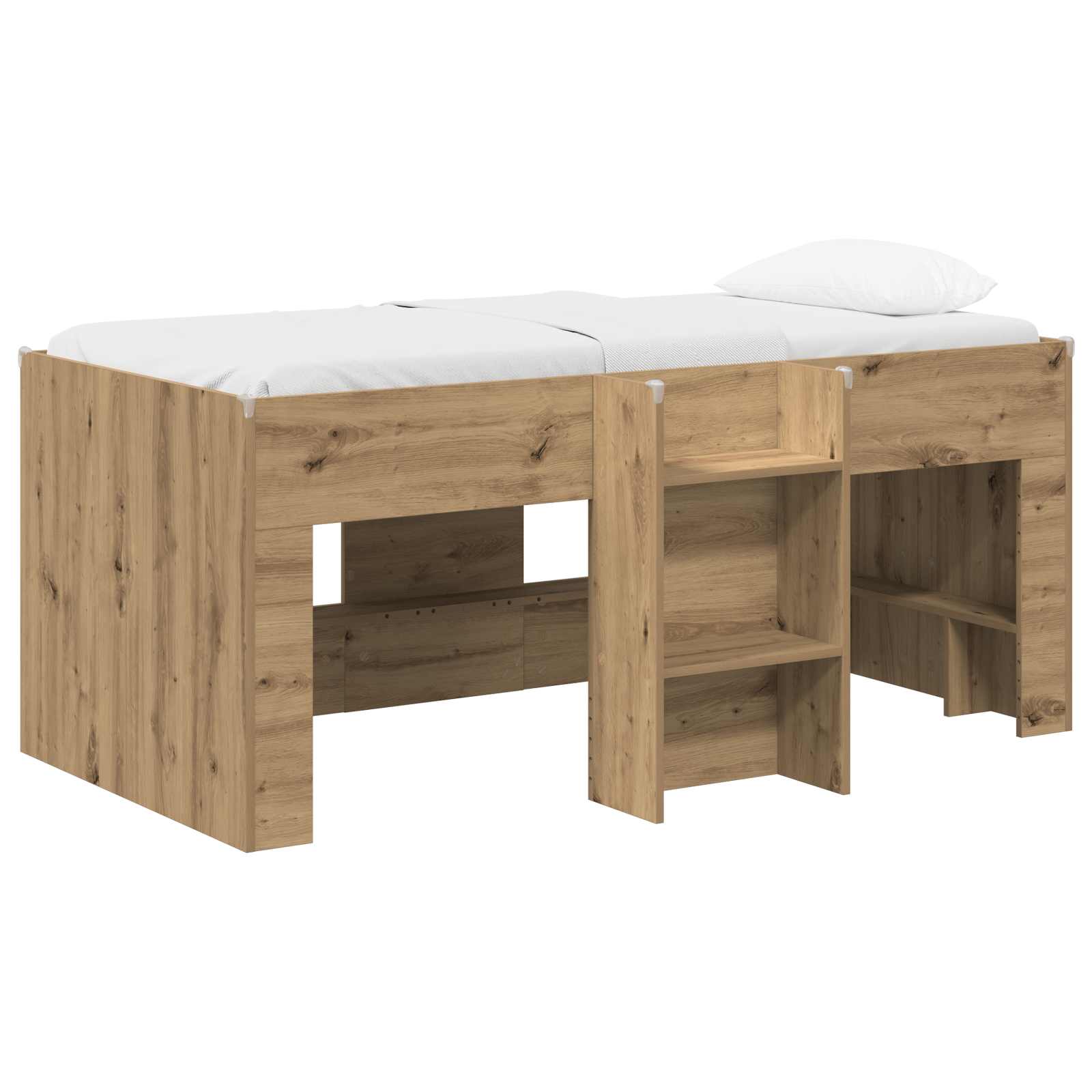Kreveta za visoko spavanje djece 2 pcs Hrast artisan