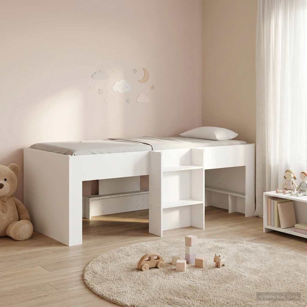 Kreveta za visoko spavanje djece 2 pcs Bijela 90 x 190 cm