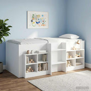 Kreveta za visoko spavanje djece 2 pcs Bijela 90 x 190 cm