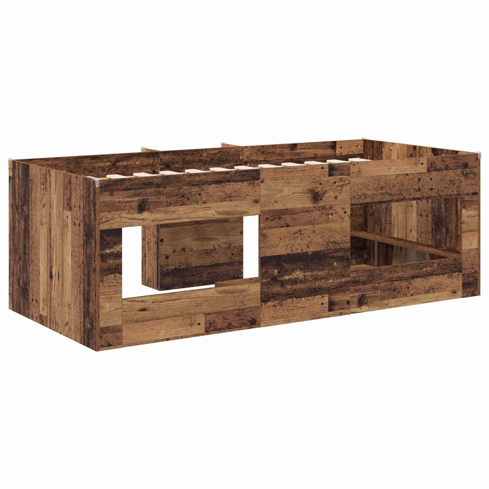 Kreveta za visoko spavanje djece 2 pcs Staro drvo 90 x 190 cm