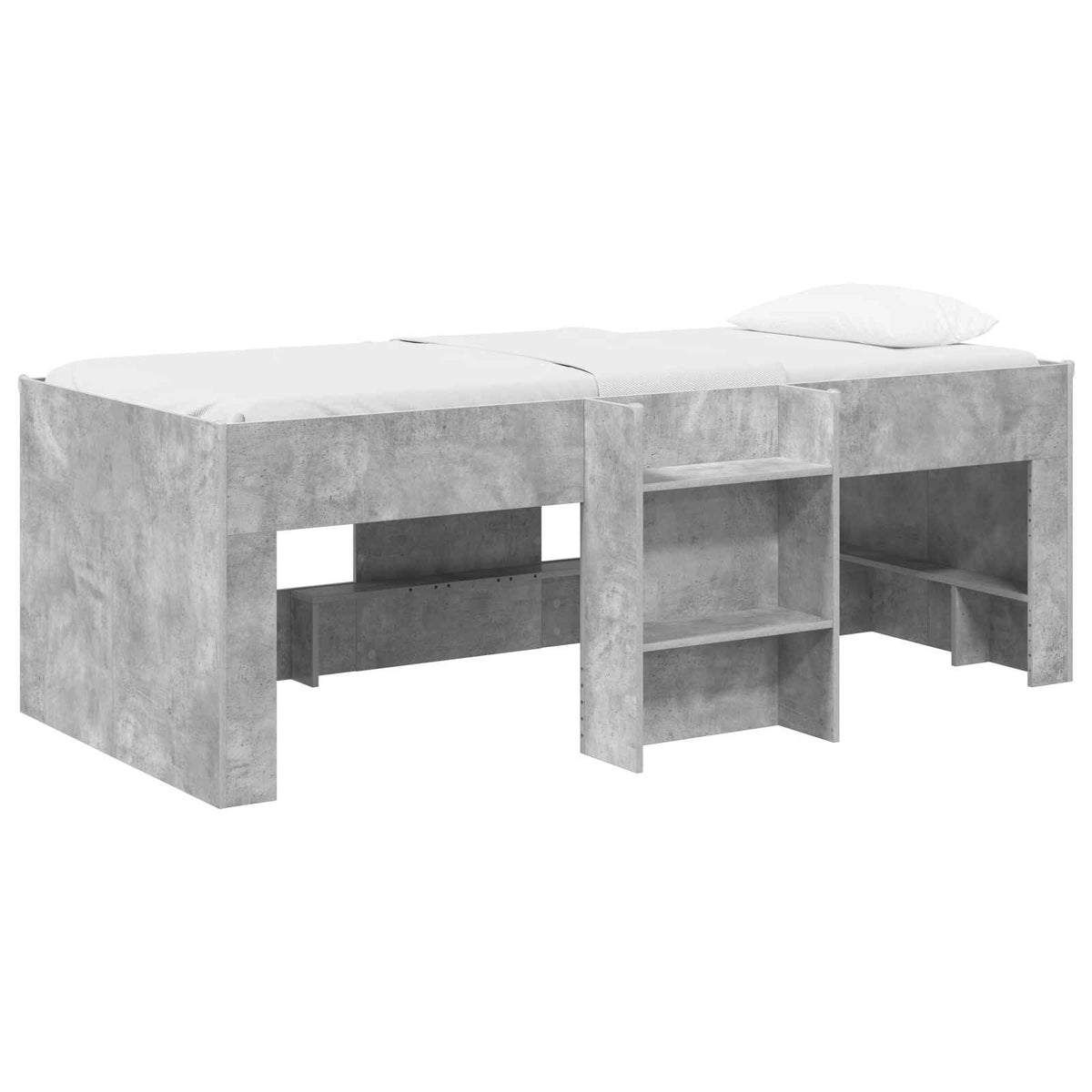 Kreveta za visoko spavanje djece Betonska siva 75 x 190 cm