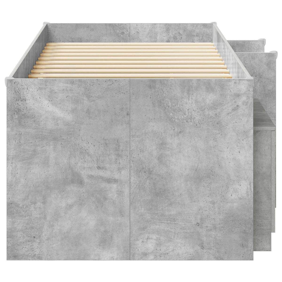 Loft krevet s ormarom 3 kom. Betonska siva Konstruirano drvo 90 x 190 cm