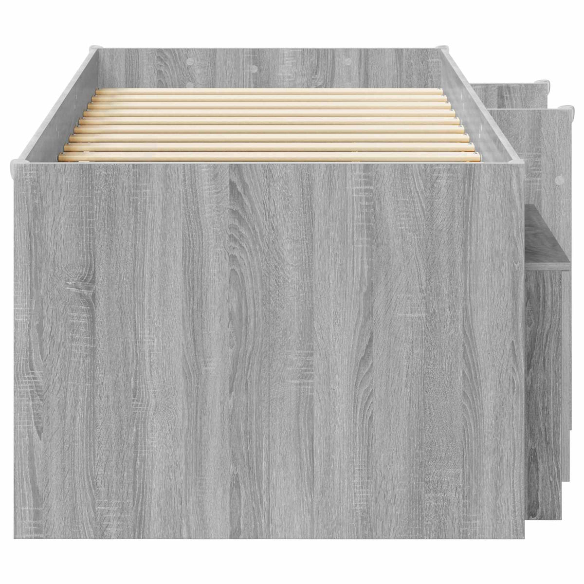 Loft krevet s ormarom 3 kom. Siva Sonoma Konstruirano drvo 75 x 190 cm