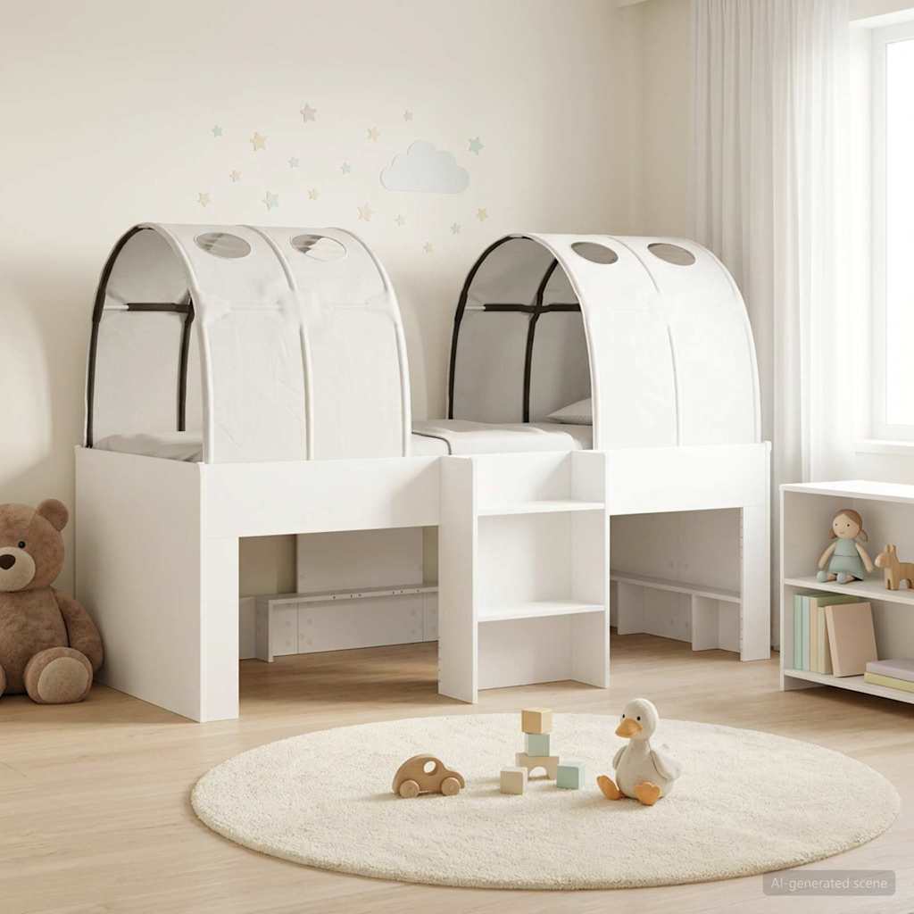 Krevet s Tunnels 4 pcs Bijela Konstruirano drvo