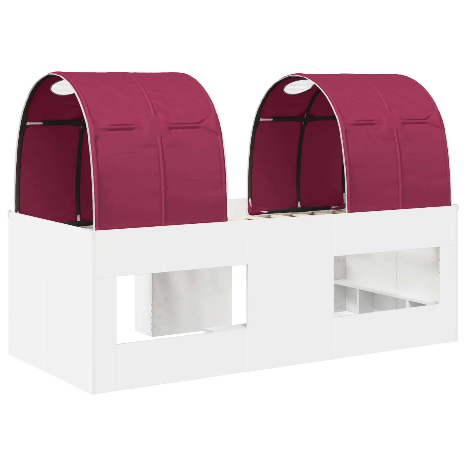Krevet s Tunnels 4 pcs Bijela i crvena Konstruirano drvo