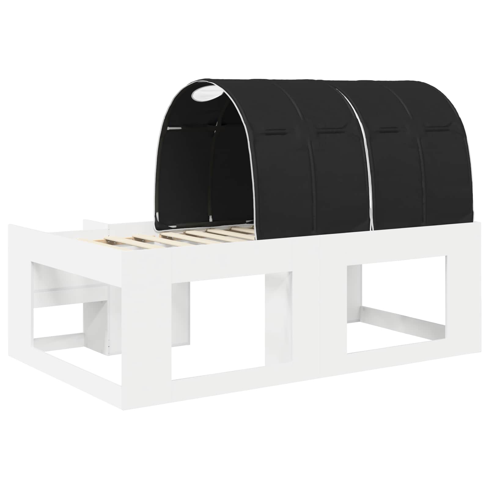 Krevet s Tunnels 4 pcs Bijela i crna Konstruirano drvo