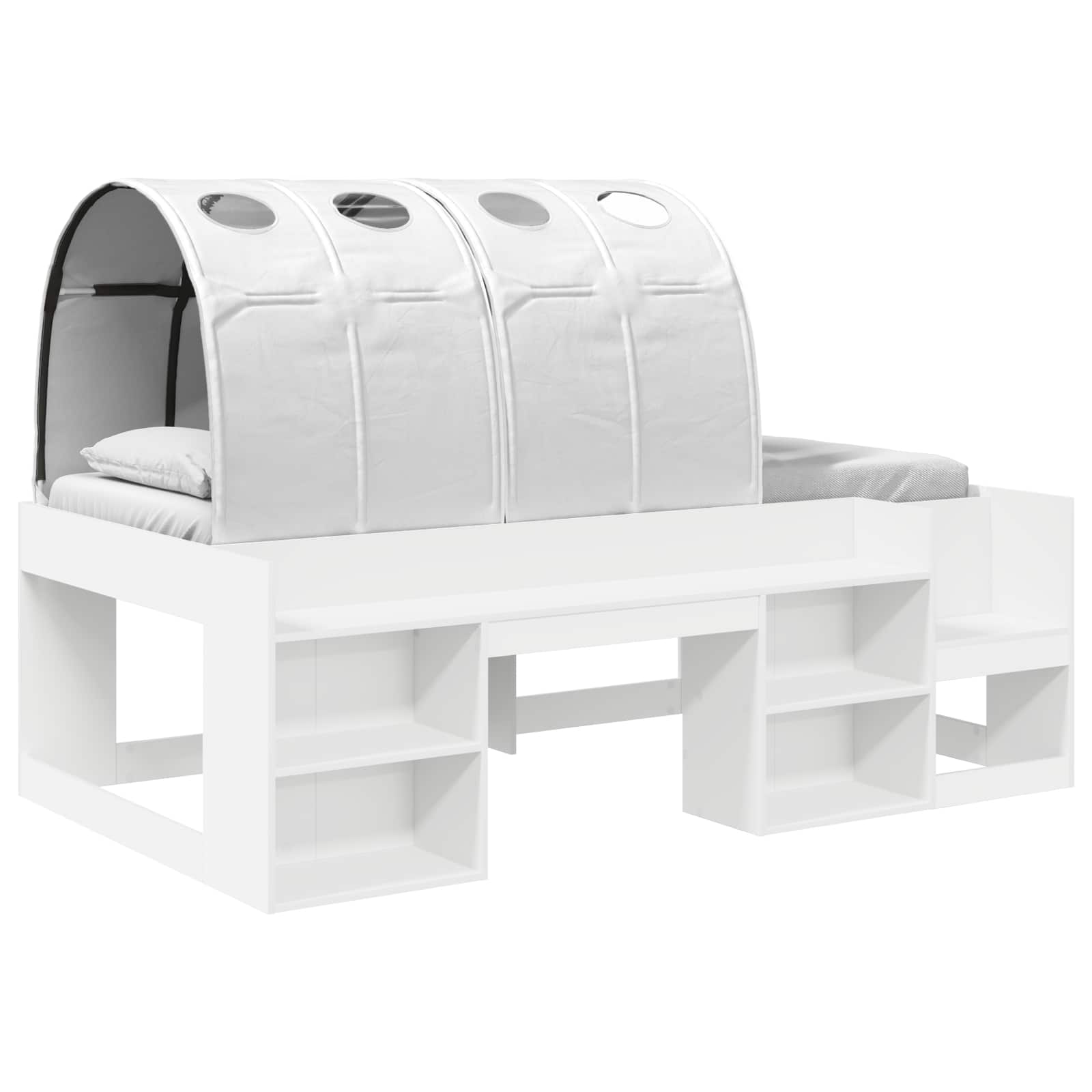 Krevet s Tunnels 4 pcs Bijela Konstruirano drvo