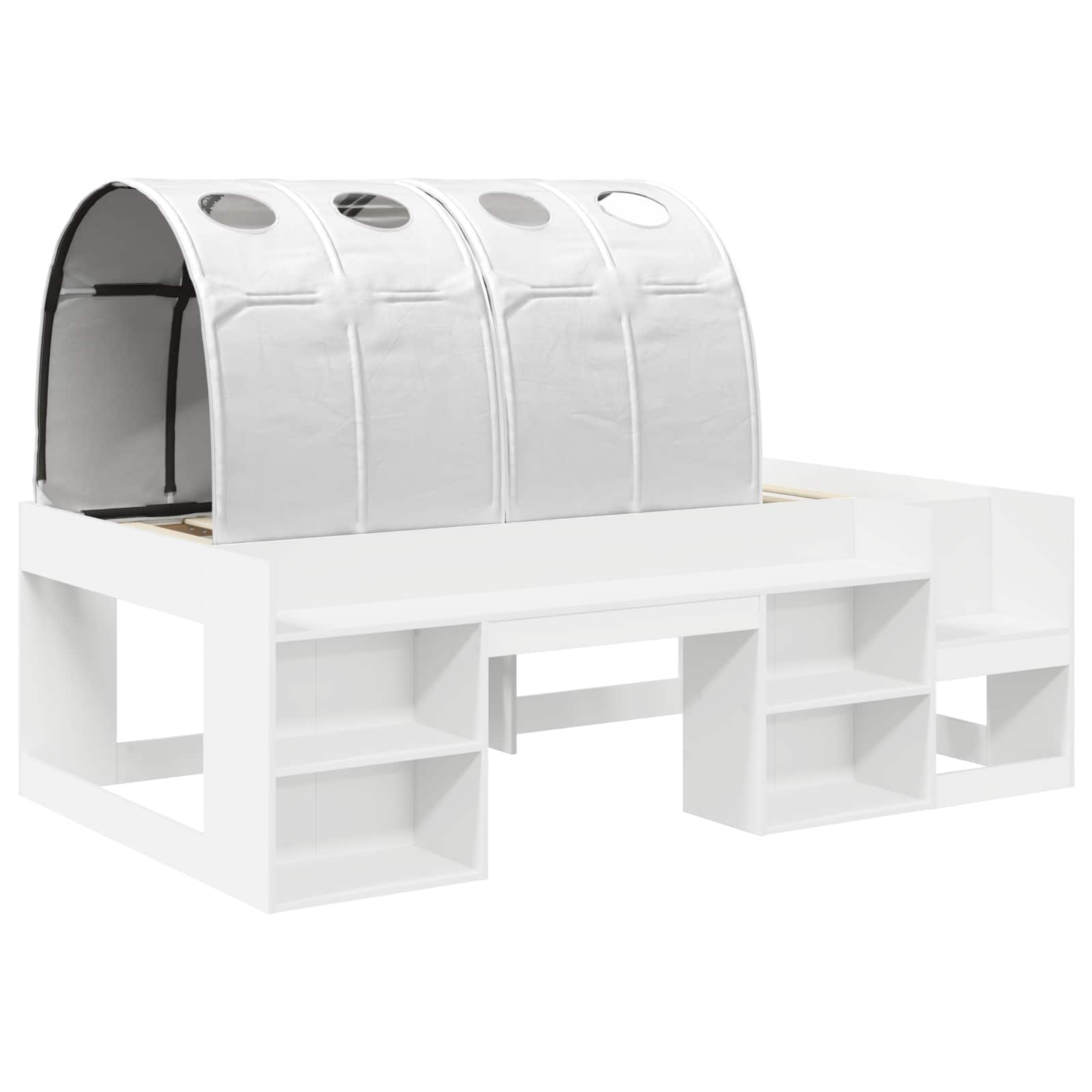 Krevet s Tunnels 4 pcs Bijela Konstruirano drvo