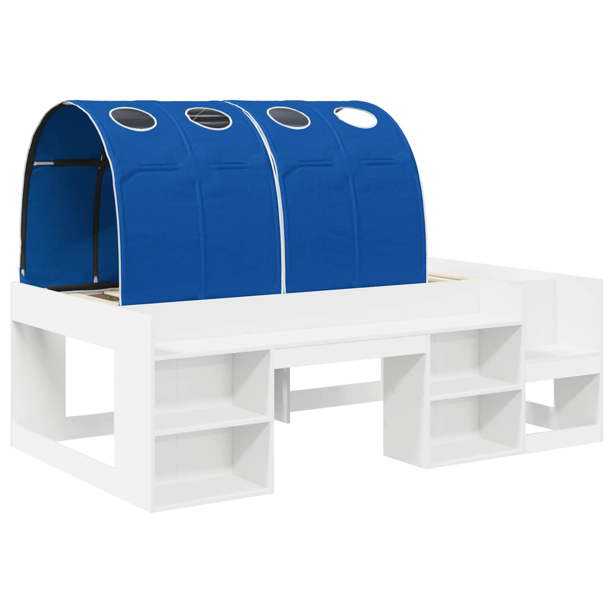 Krevet s tunelom 3 kom. Bijela i plava Konstruirano drvo