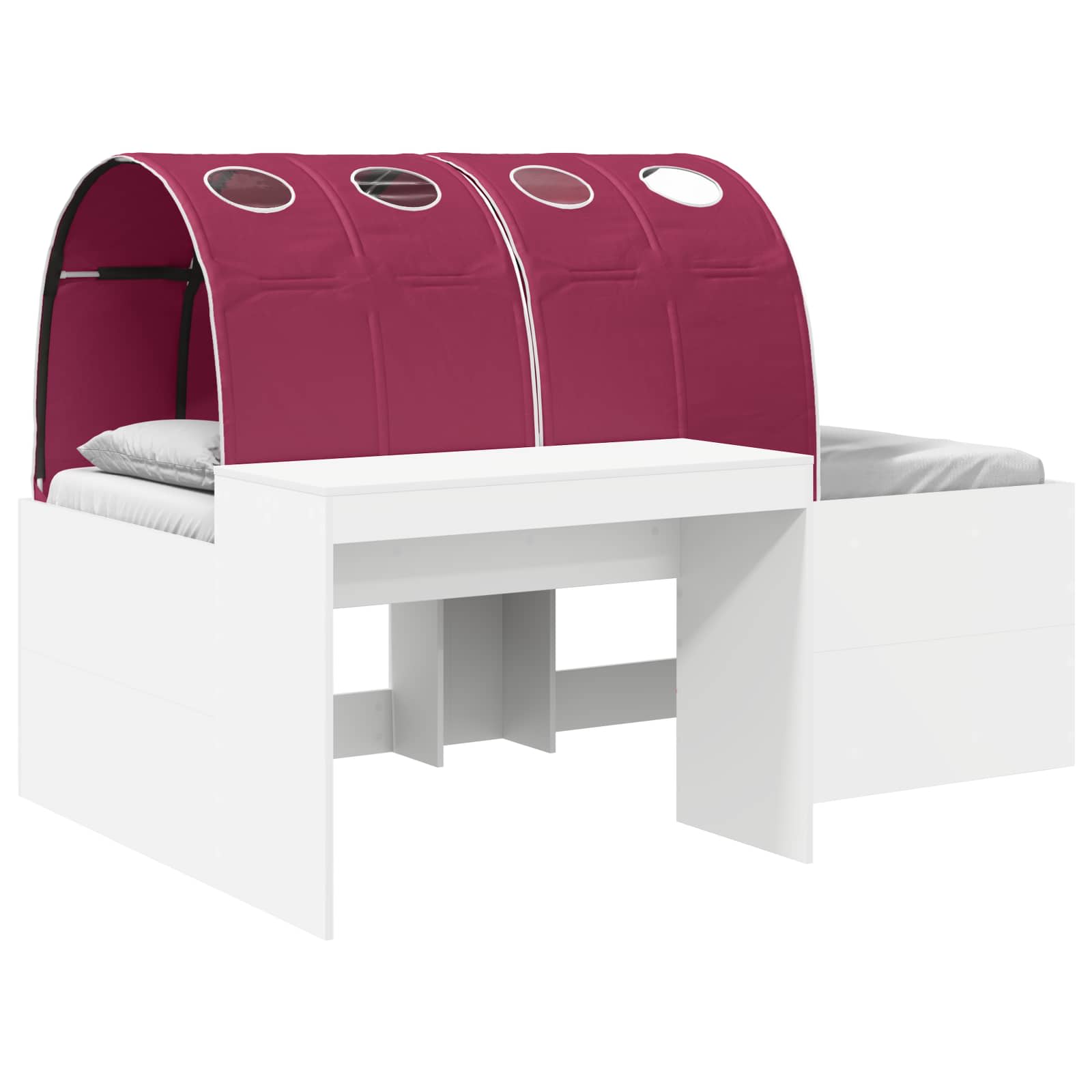 Krevet s Tunnels 4 pcs Bijela i crvena Konstruirano drvo