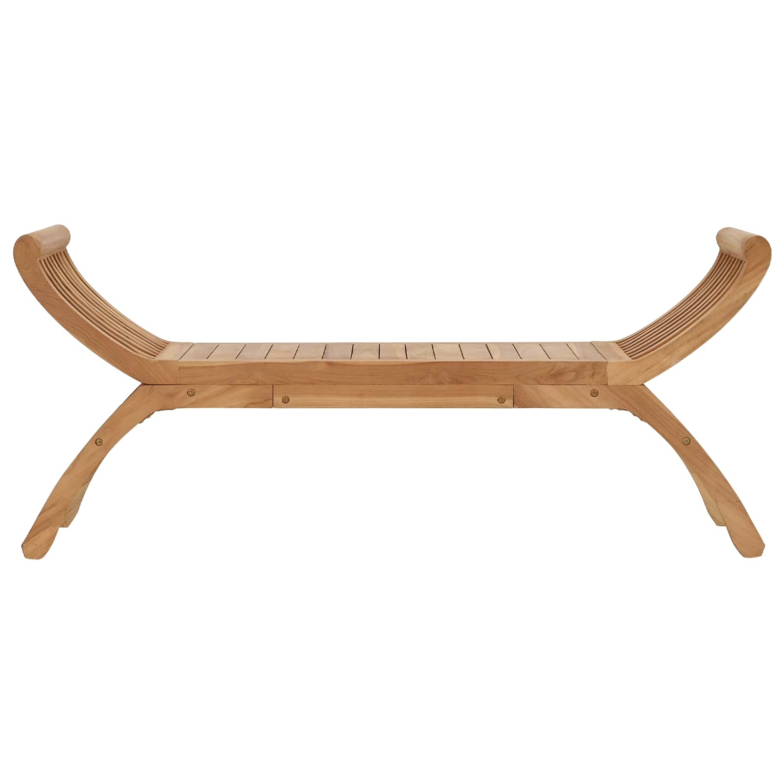 Vrtna klupa 2 -Seater 126 cm Čvrsto teak drvo Prirodna