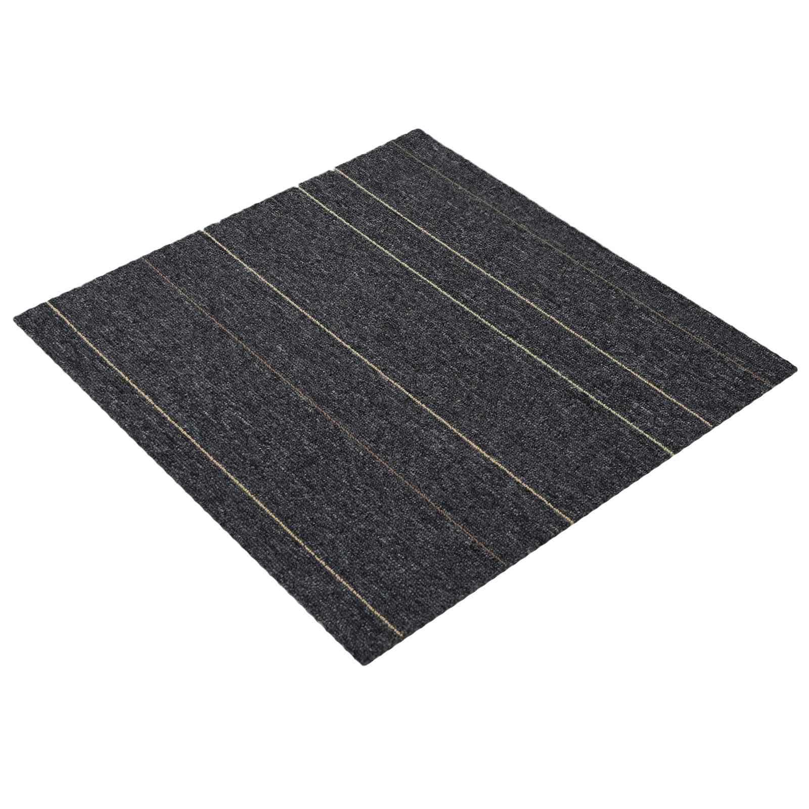 Tepih pločica Tamnosiva s prugama 50 x 50 cm 36 pcs