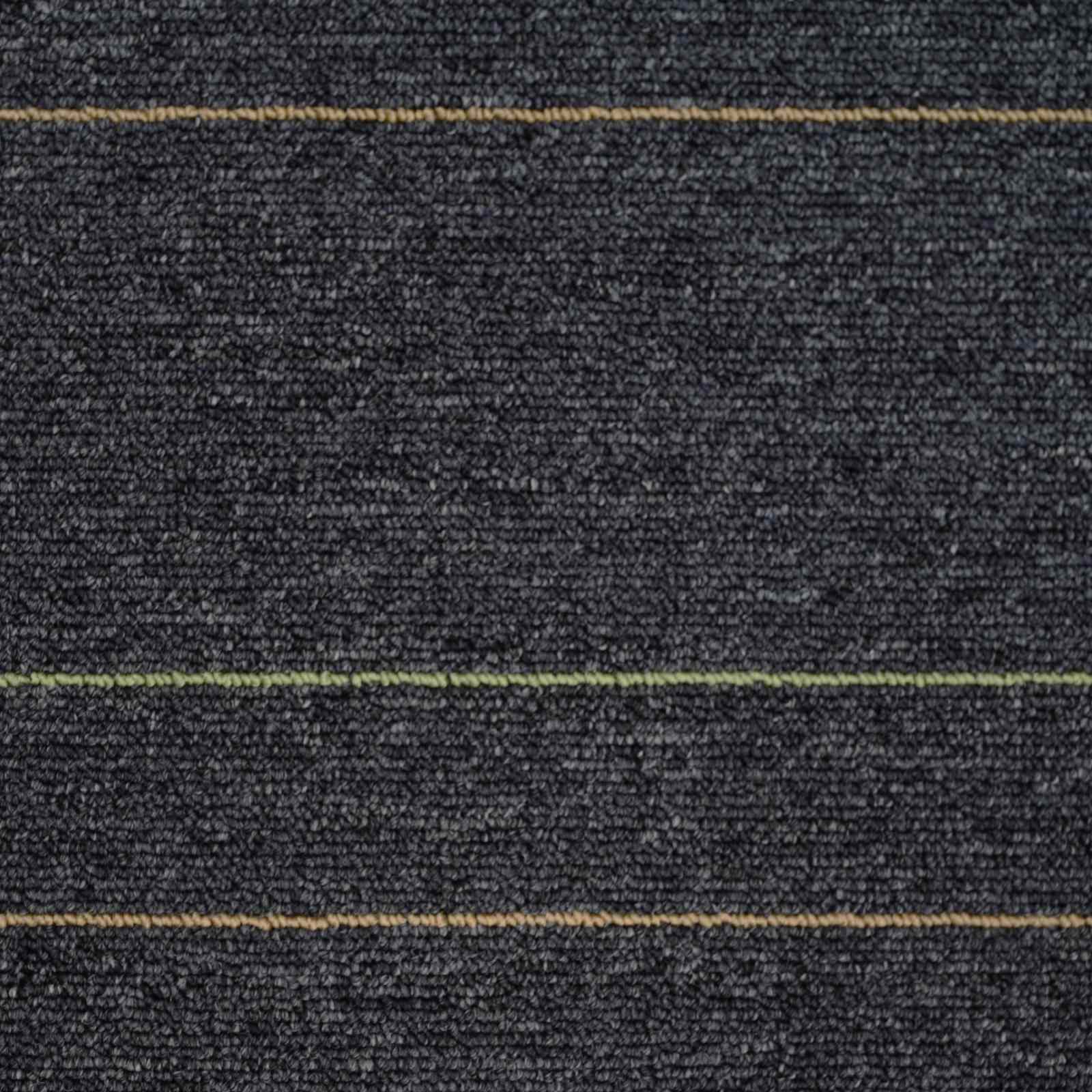 Tepih pločica Tamnosiva s prugama 50 x 50 cm 36 pcs