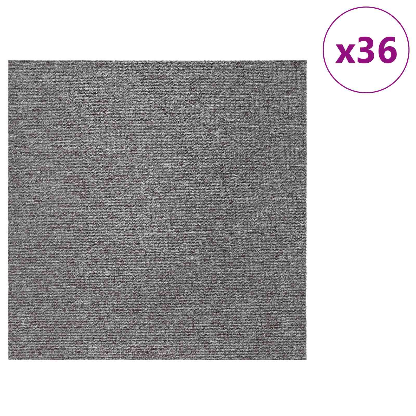 Tepih pločica Smeđa 50 x 50 cm 36 pcs PP i bitumen