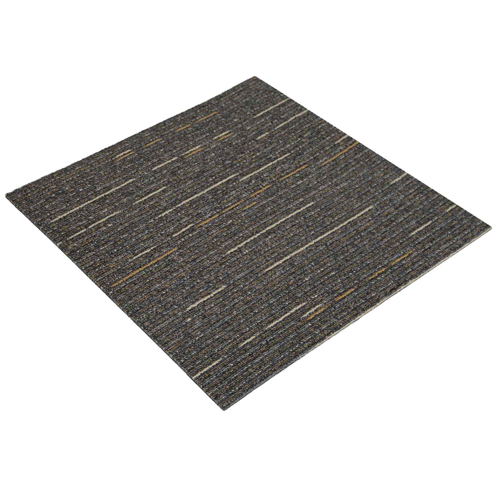 Tepih pločica Prugasta svijetlosmeđa 50 x 50 cm 20 pcs