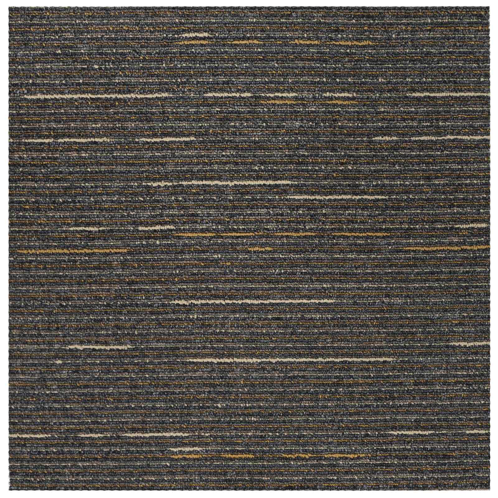 Tepih pločica Prugasta svijetlosmeđa 50 x 50 cm 20 pcs
