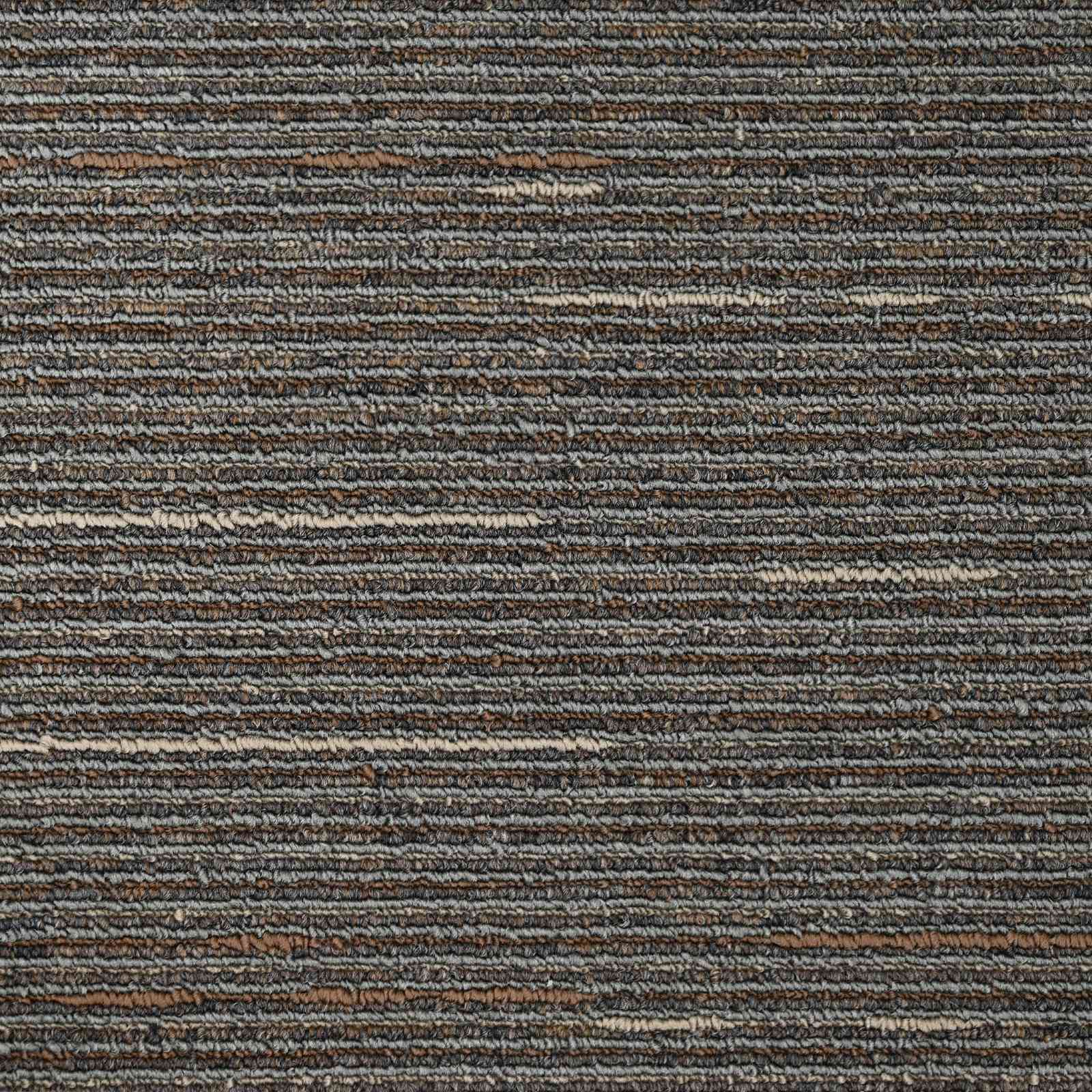 Tepih pločica Prugasta tamnosmeđa 50 x 50 cm 36 pcs