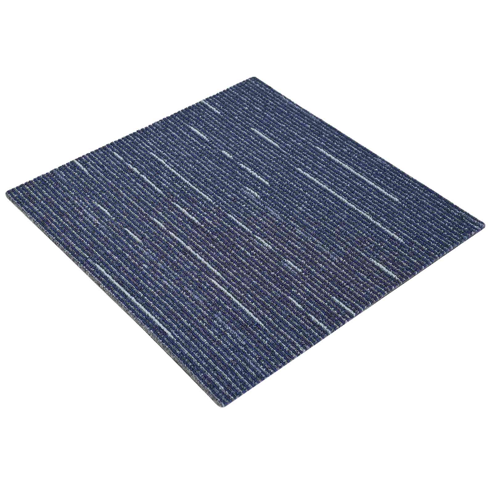 Tepih pločica Prugasta Plava 50 x 50 cm 36 pcs PP i bitumen