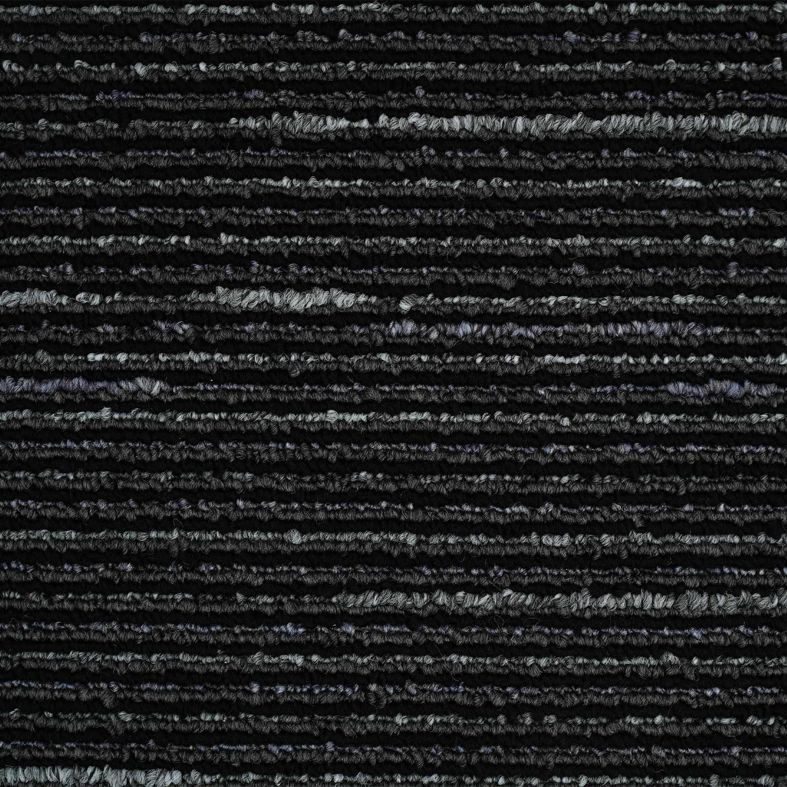 Tepih pločica Prugasta Crna 50 x 50 cm 36 pcs PP i bitumen
