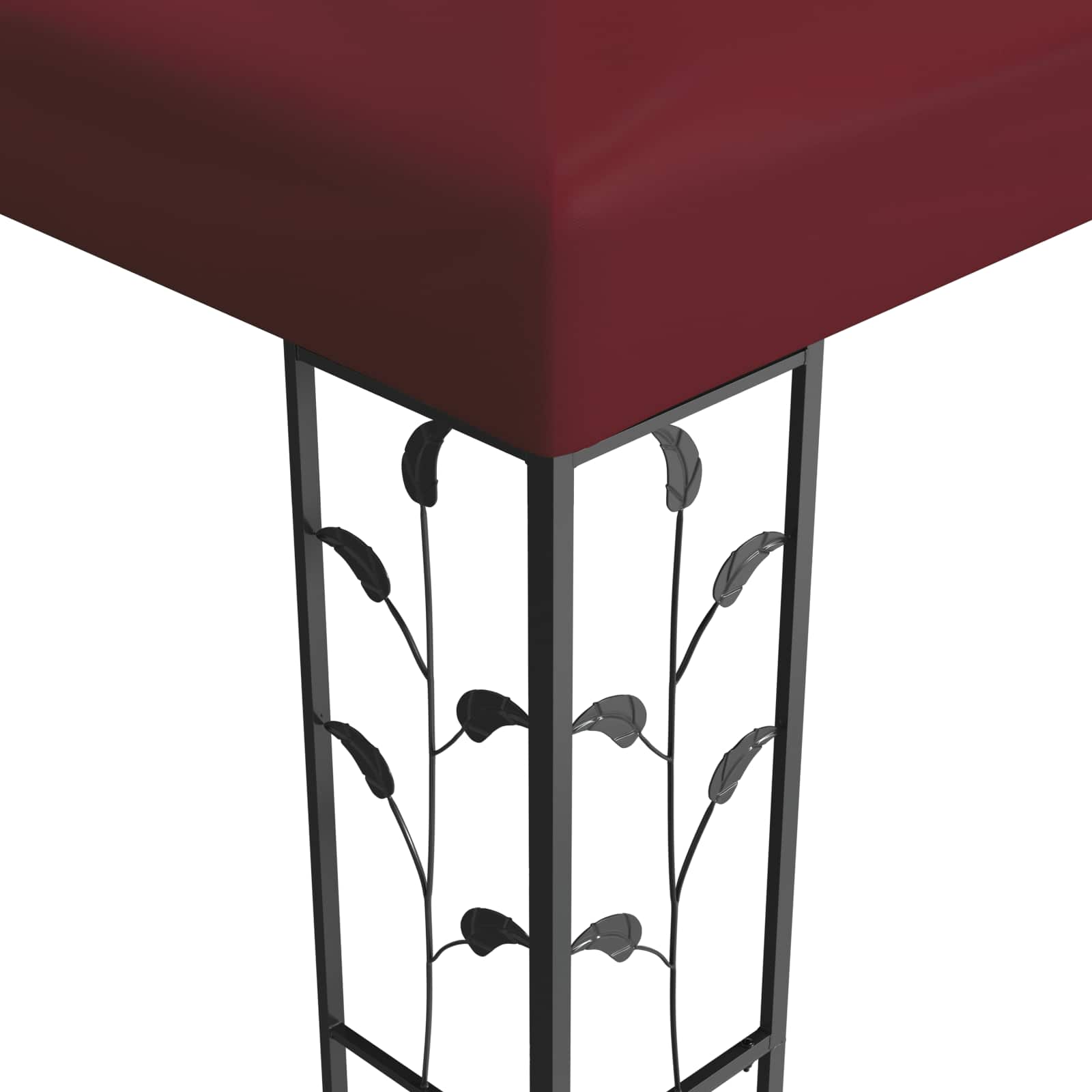 Gazebo 3,97 x 2,96 x 2,68 m Vinska crvena Poliester i čelik