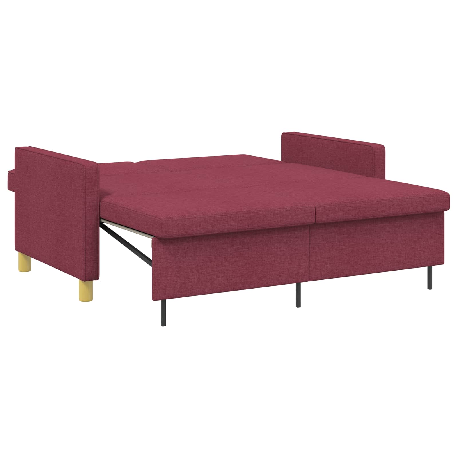 Krevet-sofa na razvlačenje Vinska crvena Tkanina