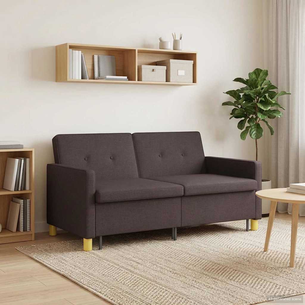 Krevet-sofa na razvlačenje Tamno smeđa Tkanina