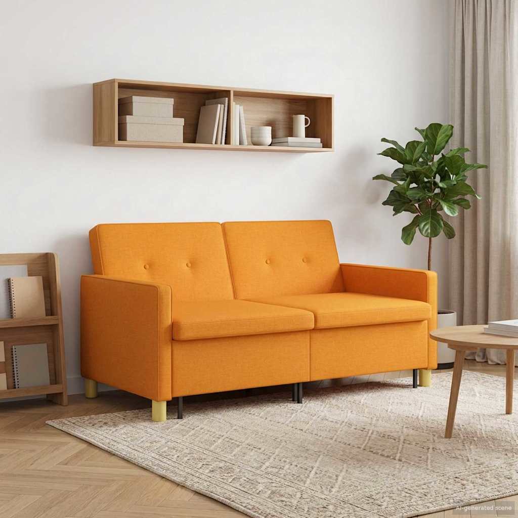 Krevet-sofa na razvlačenje Tamno žuta Tkanina