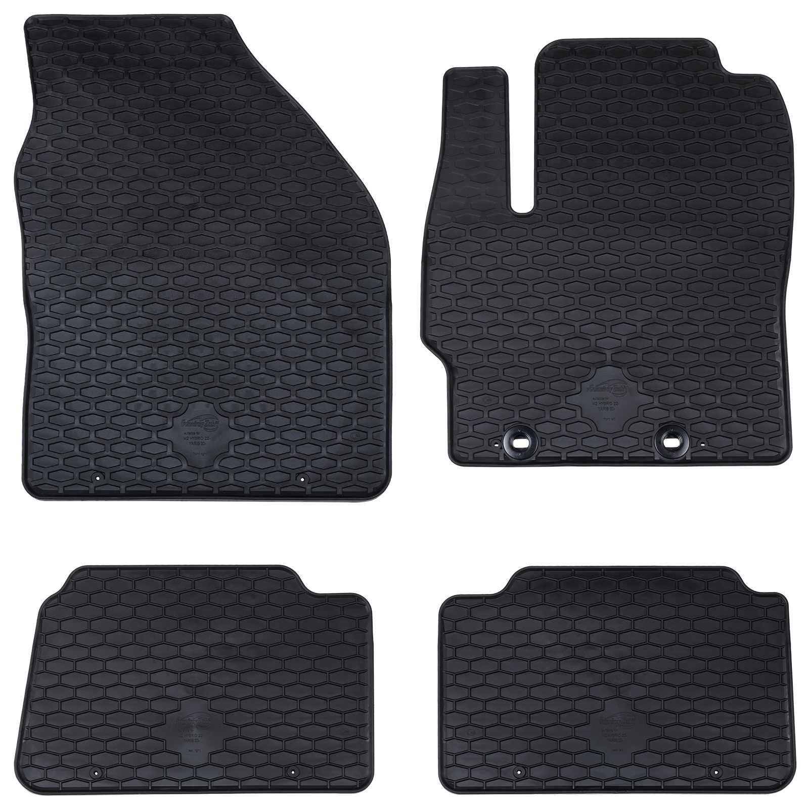 Auto tepih 4 pcs Crna prikladno za Toyota YARIS 2020- Guma