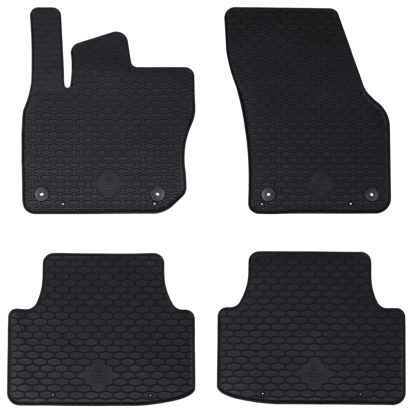 Auto tepih 4 pcs Crna prikladno za VW TIGUAN TDI 2024- Guma