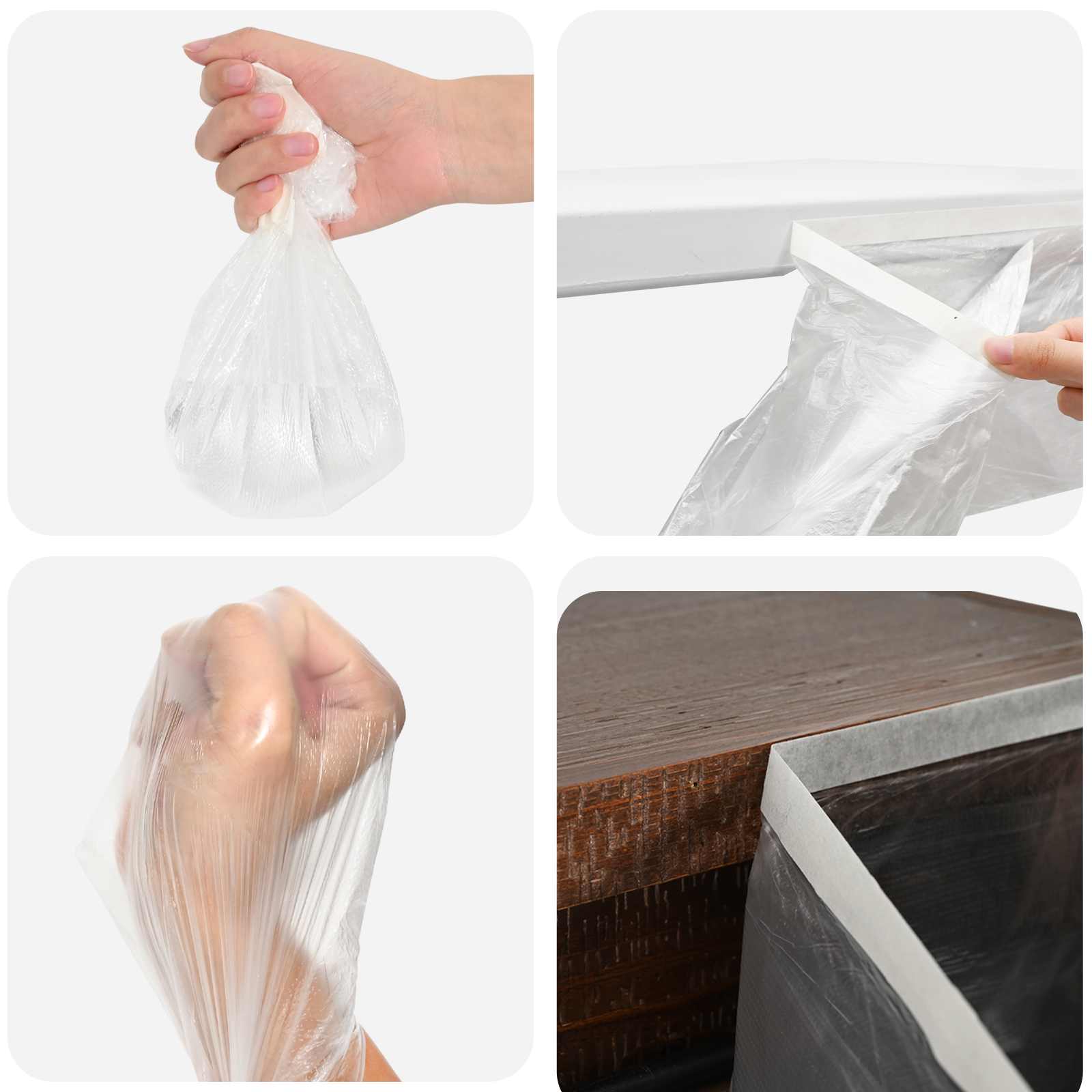 Praškasta plahta s ljepilom 6 pcs *Transparent*an 110 x 3300 cm