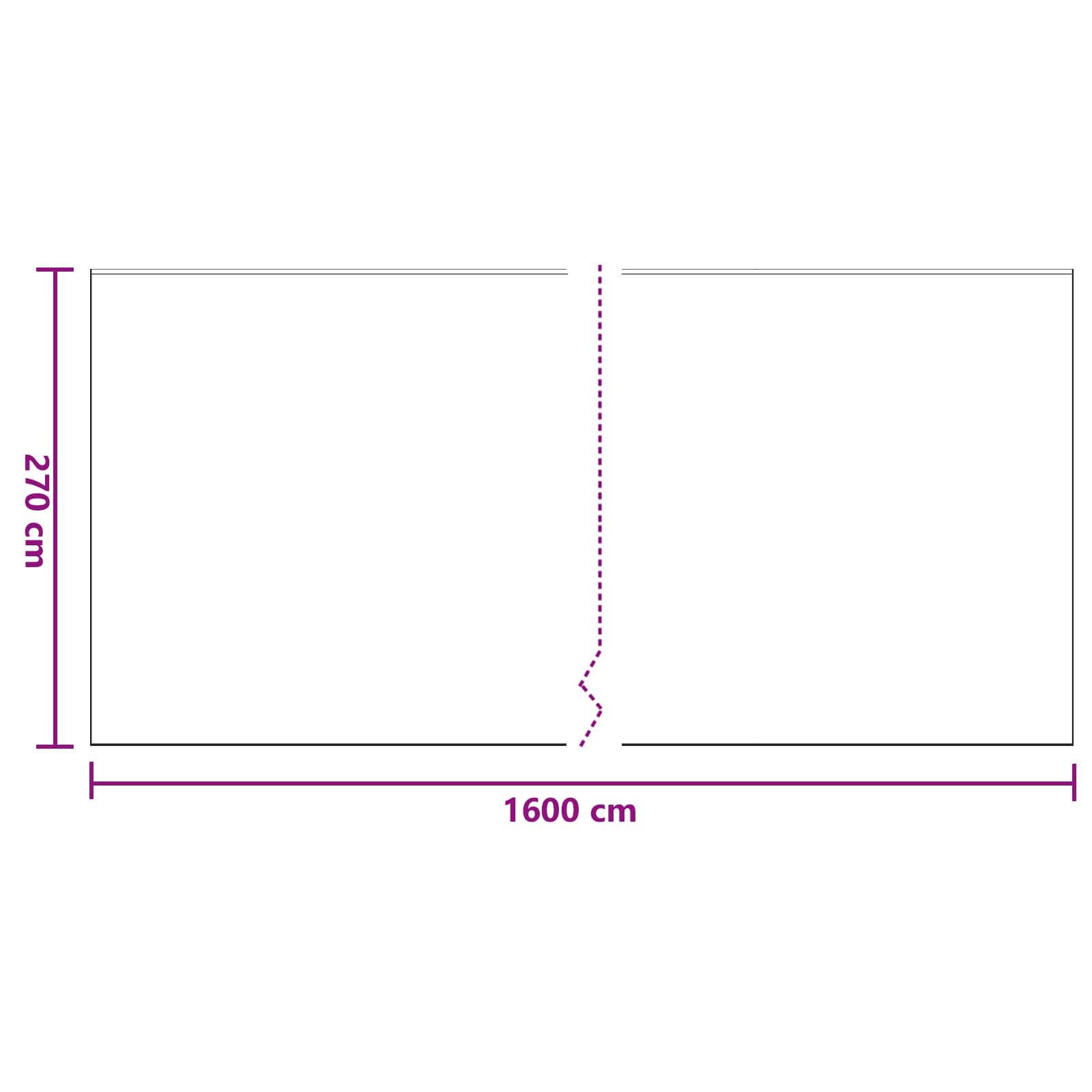 Praškasta plahta s ljepilom 6 pcs *Transparent*an 270 x 1600 cm