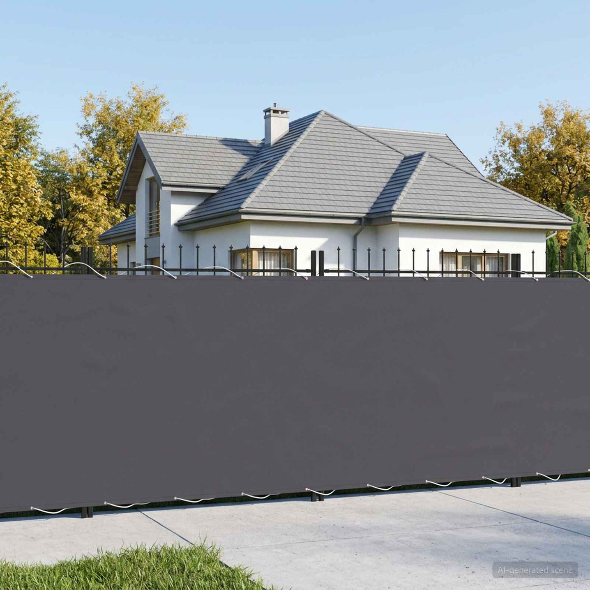 Zaslon za privatnost na balkonu 150 x 400 cm Polyester Antracit
