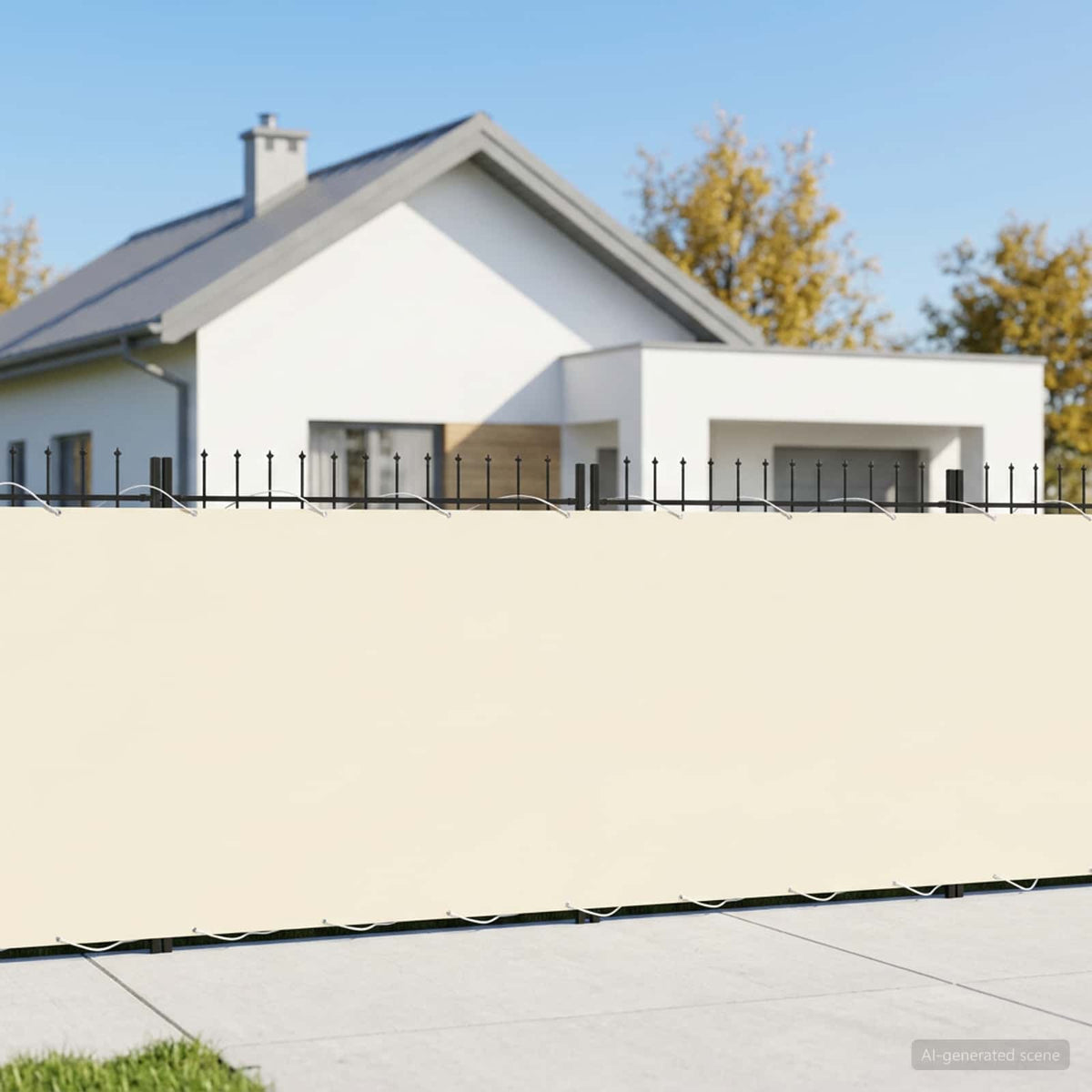 Zaslon za privatnost na balkonu 200 x 400 cm Krem