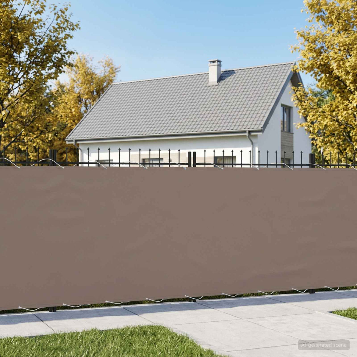 Zaslon za privatnost na balkonu 150 x 400 cm Polyester Smeđesiva