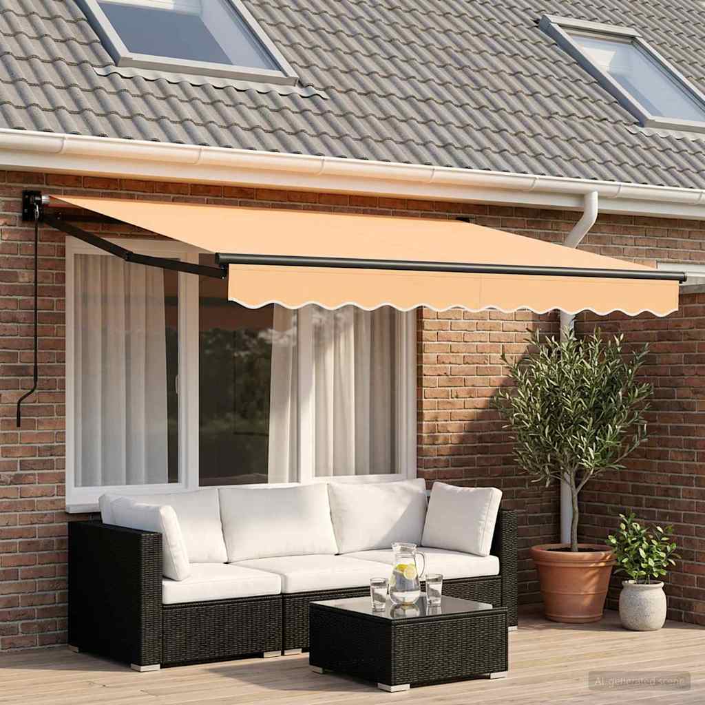 Povlačivi tende Pijesak 3 x 2,5 m 100% Poliester i Aluminij