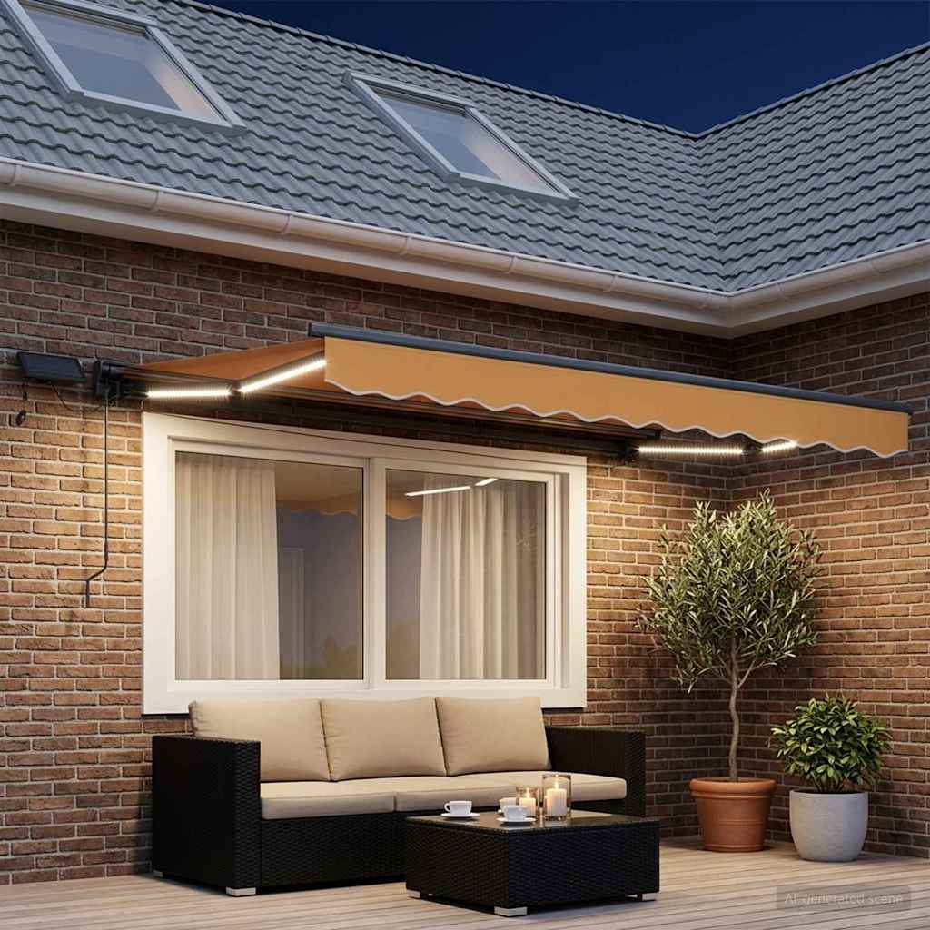 Ručni okvir tende s LED-ima Pijesak 2,5 x 2 m