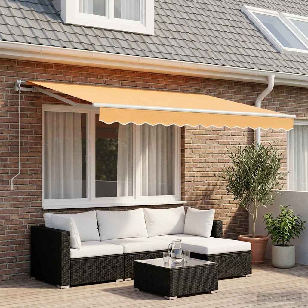 Povlačivi tende Pijesak 3 x 2,5 m Poliester i aluminij