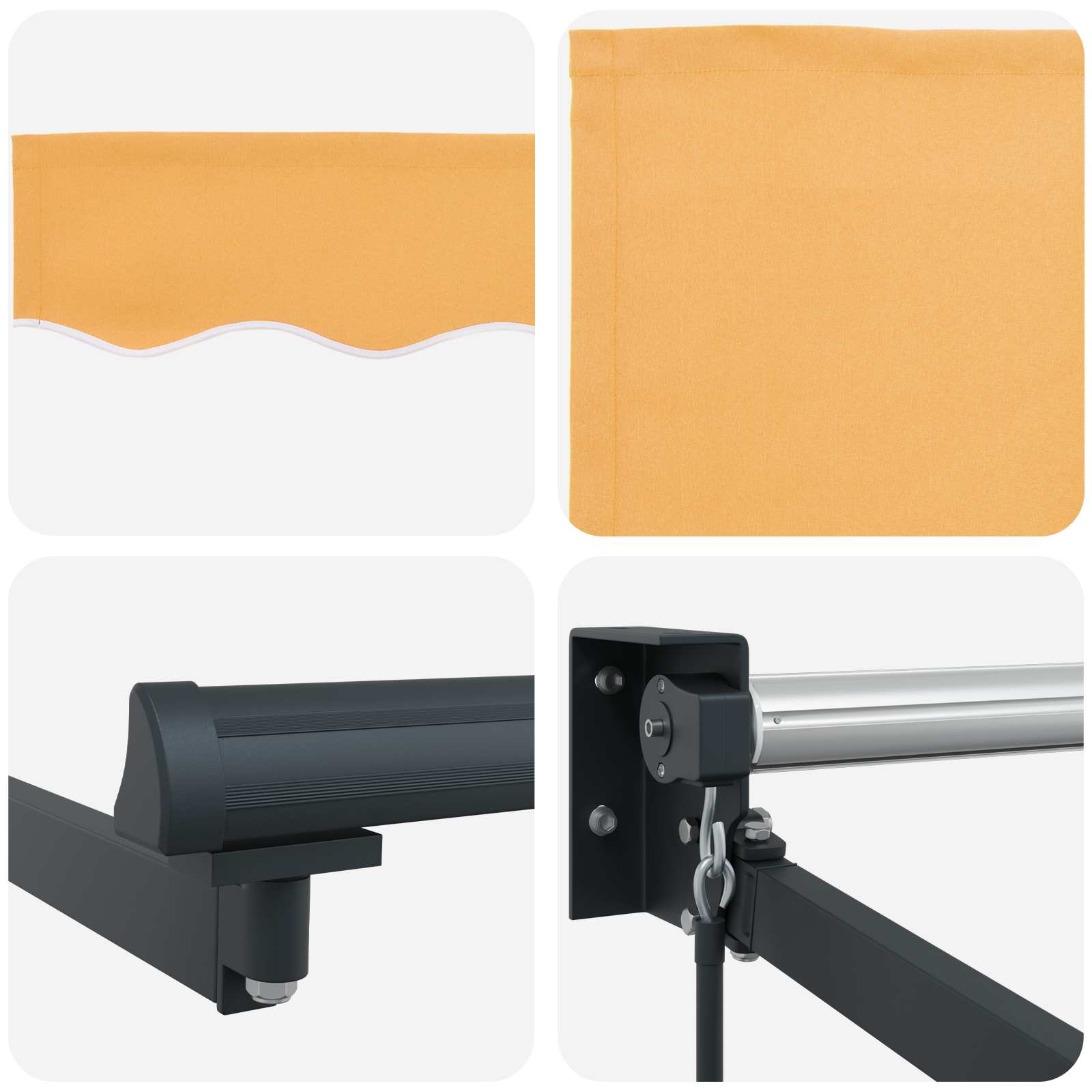 Povlačivi tende Pijesak 3,5 x 2 m 100% Poliester i Aluminij