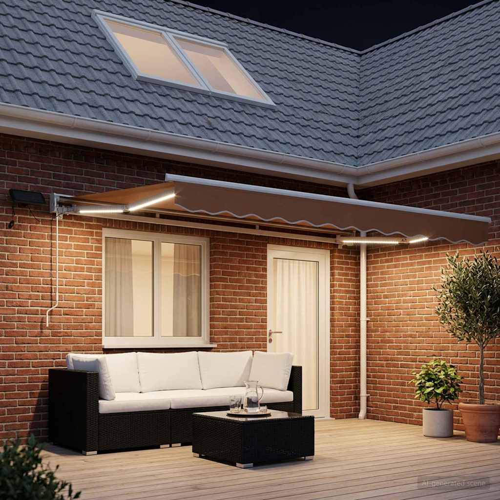 Ručni okvir tende s LED-ima Pijesak 4 × 3 m