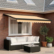 Povlačivi tende Pijesak 350 x 250 cm Platno i Aluminij