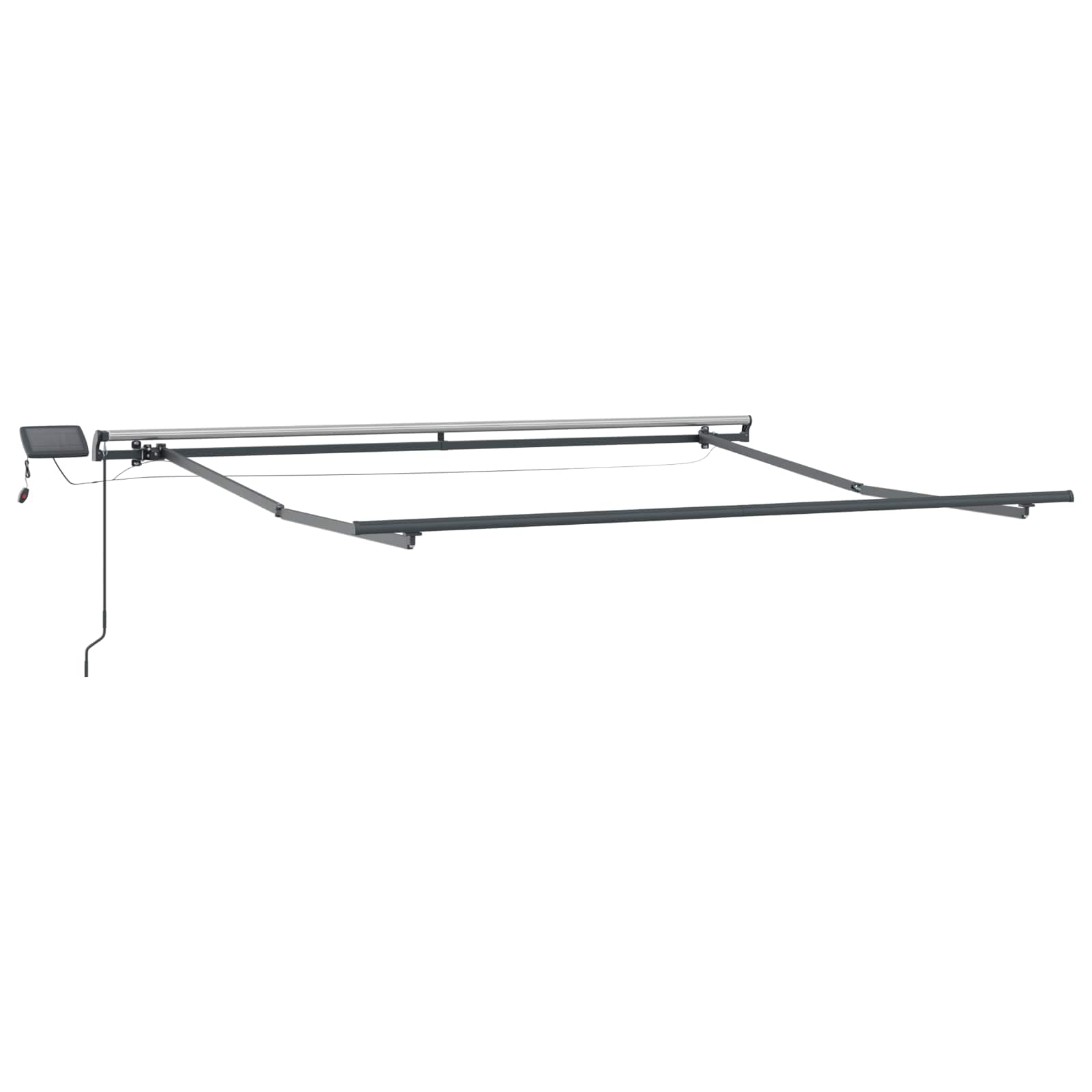 Povlačivi tende Svijetlo siva i bijela. 350 x 250 cm