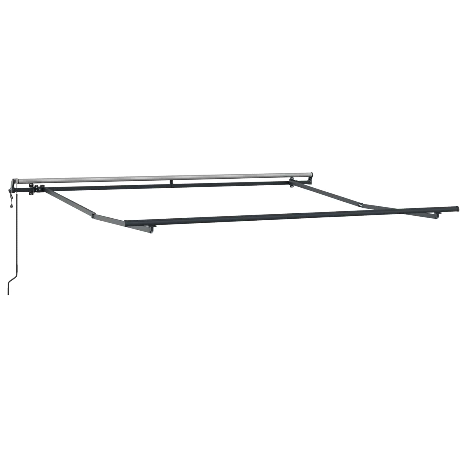 Povlačivi tende Svijetlo siva i bijela. 350 x 250 cm