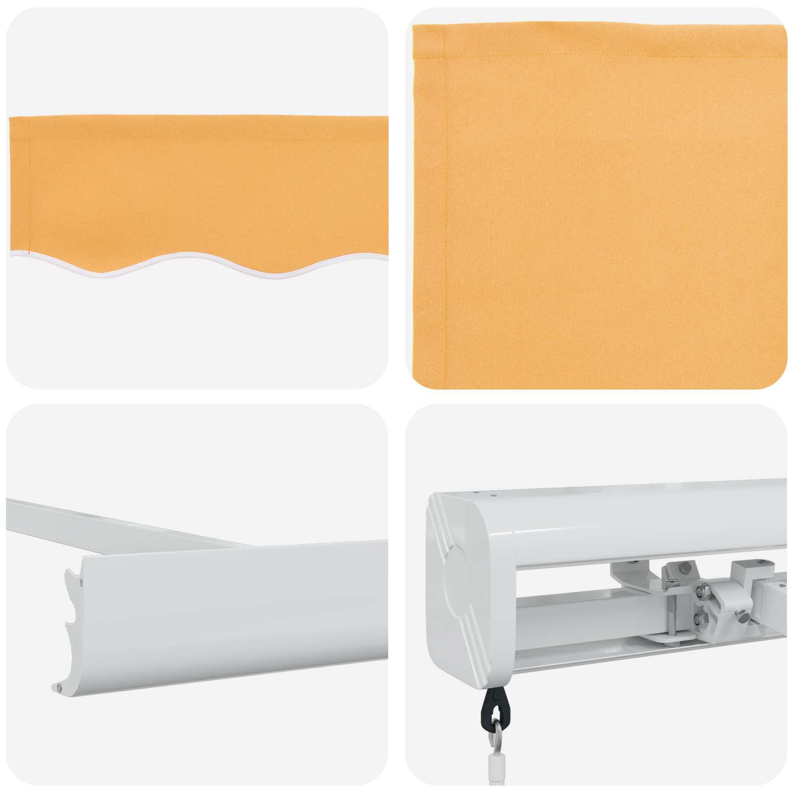 Povlačivi tende Pijesak 350 x 250 cm Platno i Aluminij