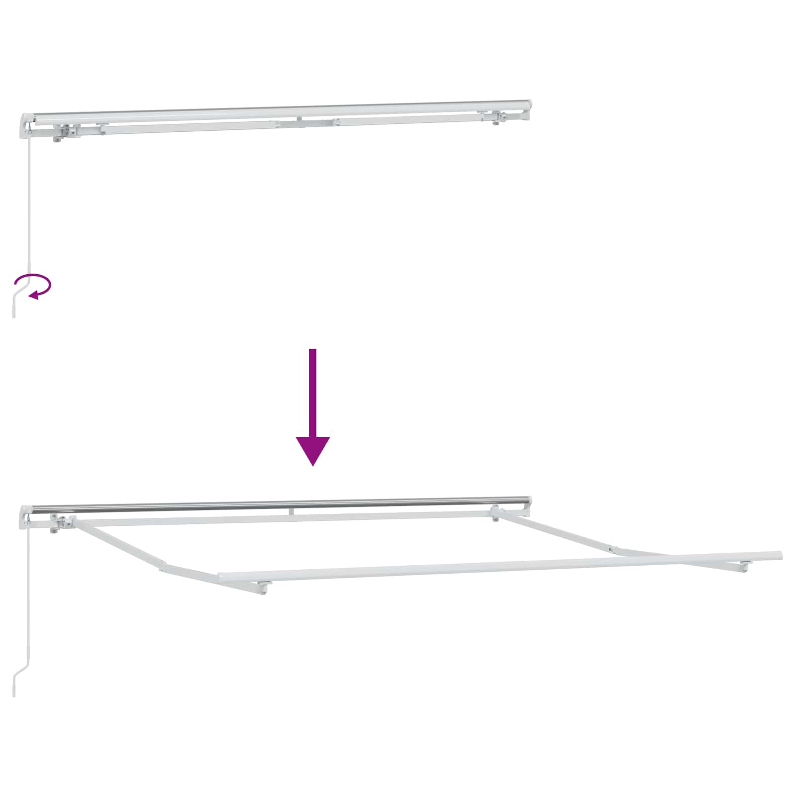 Povlačivi tende Sivosmeđa 400 × 300 cm Poliester i aluminij