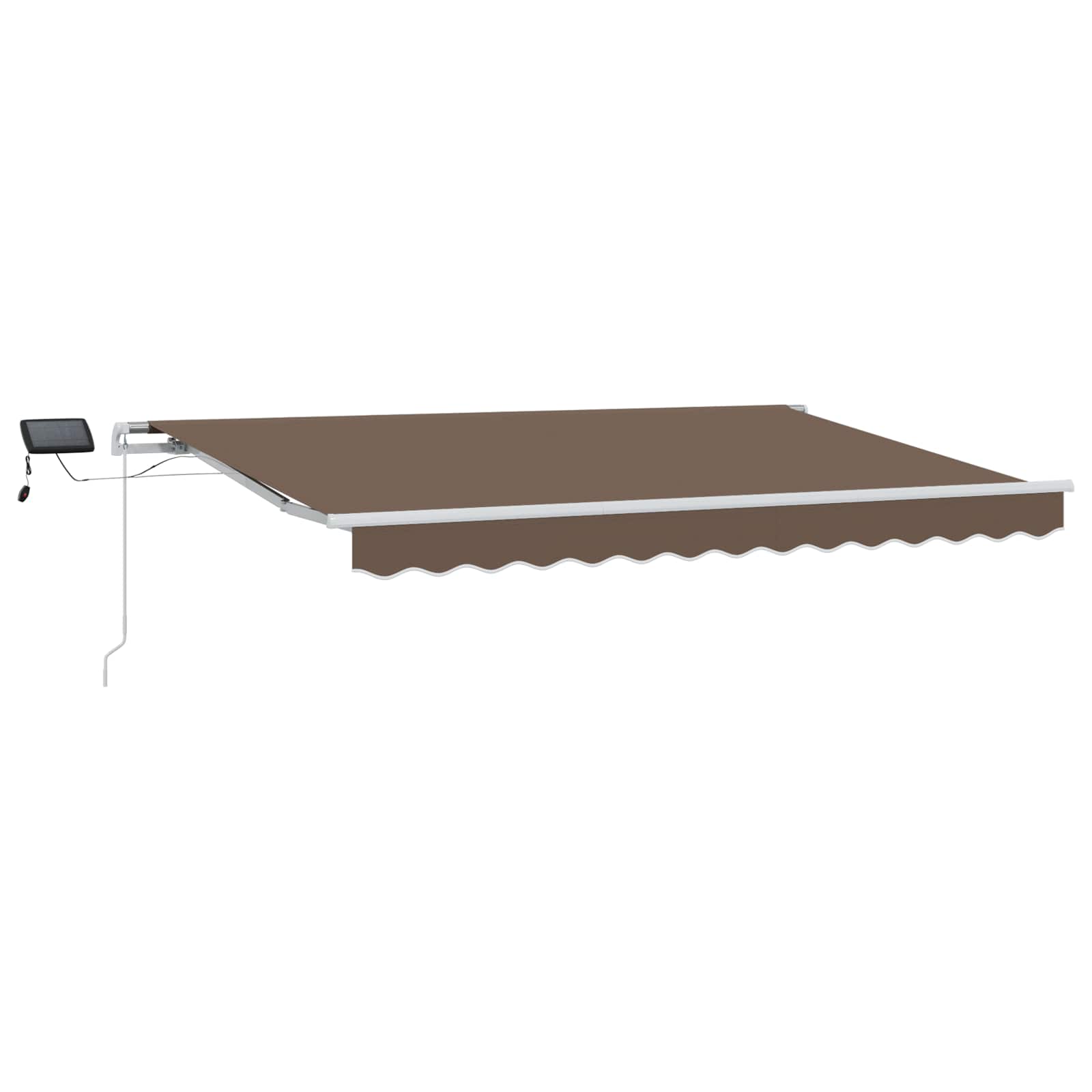 Povlačivi tende Sivosmeđa 400 × 300 cm Tkanina i Aluminij