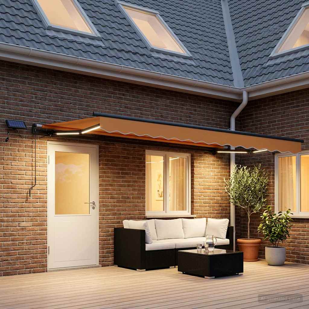 Povlačivi tende Pijesak 600 × 300 cm Tkanina i Aluminij