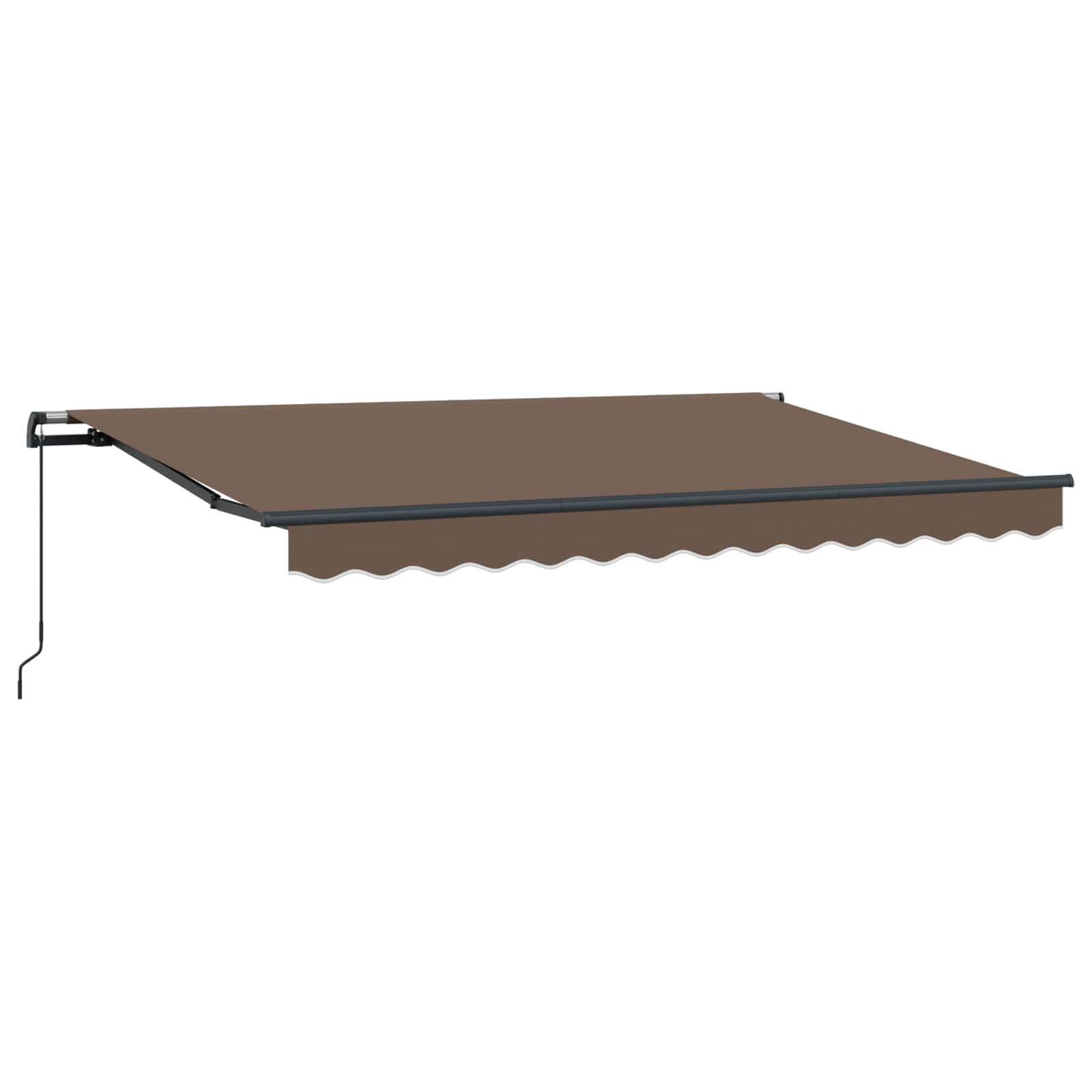 Povlačivi tende Sivosmeđa 400 × 350 cm Poliester i aluminij
